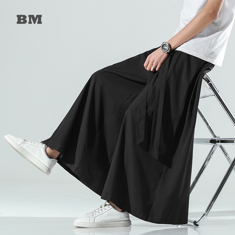 Men'S Kimono Accessories - 2026 日本の袴原宿着物プラスサイズカジュアルワイドパンツ男性服中国風漢服唐スーツ男性服