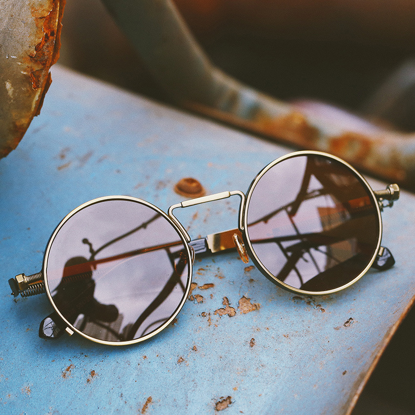 Sunglasses Polarized Men - 偏光サングラス運転 UV400 保護スポーツユニセックスプリンスラウンドミラーサングラスメタルフレーム男性 T1004