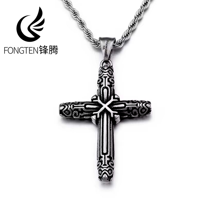 Men Accessories Singapore - Fongen-男性用のレトロなステンレス鋼のペンダントネックレス,ヴィンテージネックジュエリー,チョーカーアクセサリー