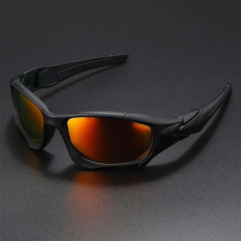 Sunglasses Polarized Men - 新しいアウトドアスポーツ偏光サングラス男性カーブカットフレーム耐ストレスレンズシールドサングラス女性運転用