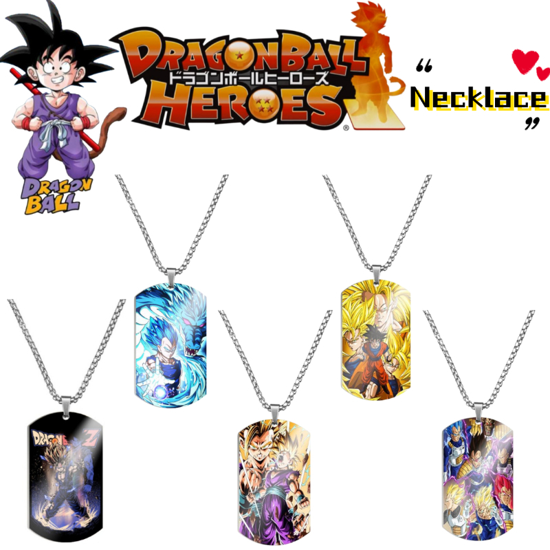 Men'S Accessories Chain - ドラゴンボール 孫悟飯 魔人ブウ ファッションメタルネックレス 男女兼用 高級カラープリントステンレスビーズチェーン