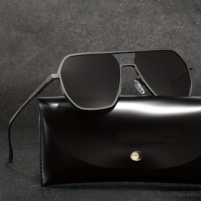 Sunglasses Polarized Men - ヴィンテージ偏光サングラス男性ファッションブラックシェードアイウェアレトロトレンディブランドデザインサングラス運転釣りユニセックス