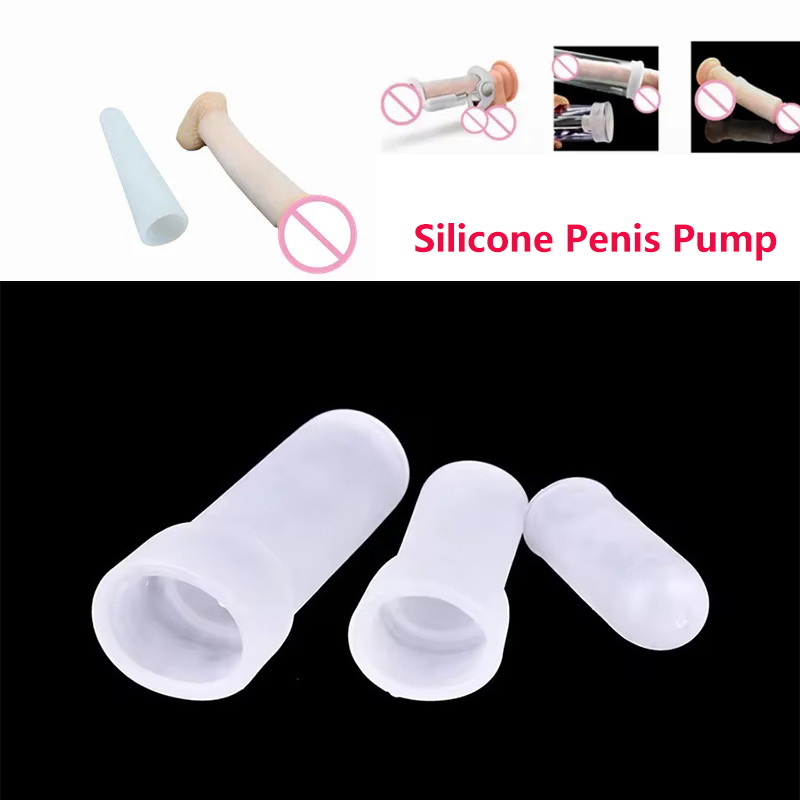 Men Accessories Shop - ペニスポンプアクセサリーシリコーンスリーブ拡大エクステンダーストレッチャー亀頭キャップ真空性器スリーブ拡大勃起大人のおもちゃ