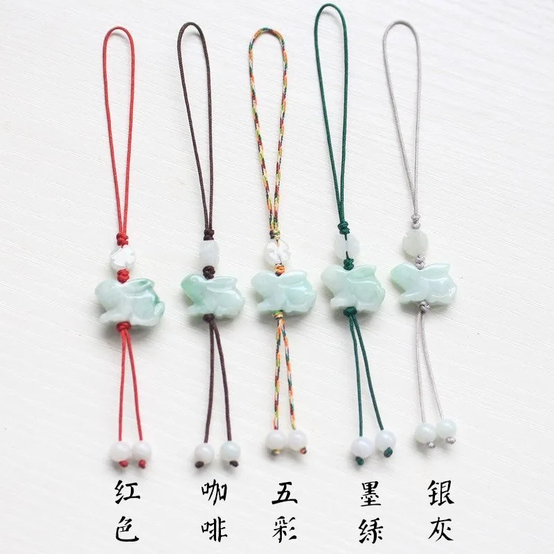 Men'S Accessories Chain - ジュエリー,ファッションアクセサリー,手彫りの男性と女性のためのジュエリー,天然エメラルド,中国のウサギのためのキーホルダー
