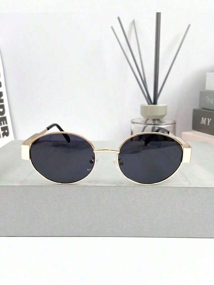 Sunglasses Polarized Men - 新しいレトロなハイエンドメタルオーバルスモールフレームファッションメガネ男性と女性用、多用途、日常、ストリート、パーティー、ビーチ、休日用。