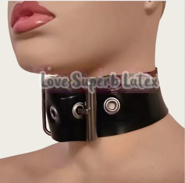 Men'S Accessories Chain - 0.4 ミリメートルセクシーなラテックスネックチョーカーゴムフェチ女性男性首輪ベルトバック手作りネックチェーン衣装服ハロウィン