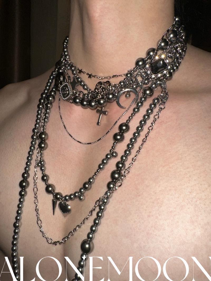 Men Accessories All - 男性と女性のためのチタンとスチールのボディチェーン,オリジナルのネックレス,ジーンズ,ボディアクセサリー,同じスタイル,重工業