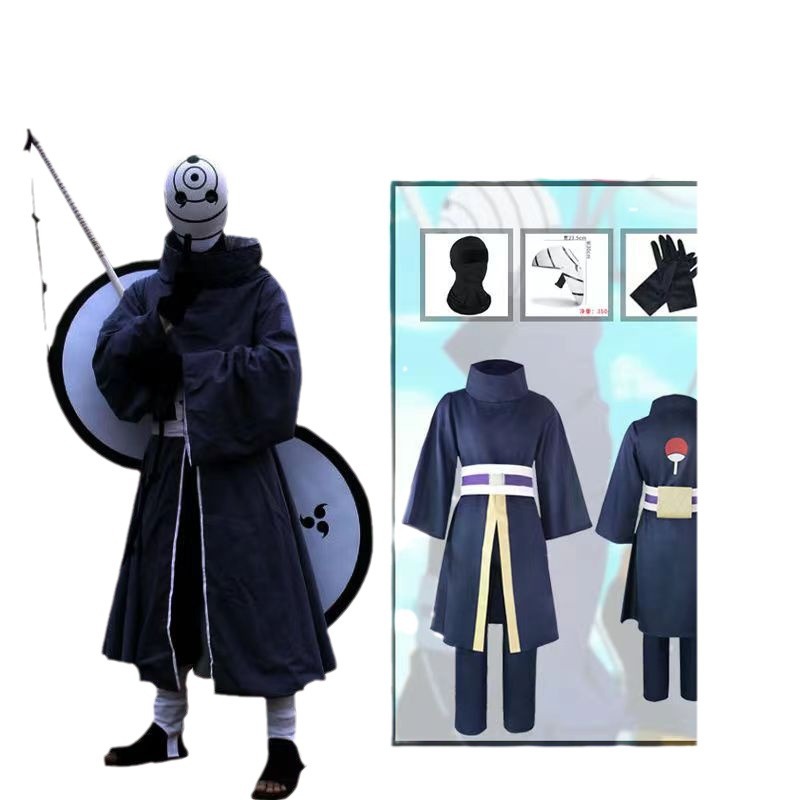 アニメうちはオビトコスプレ衣装ハロウィンコスチューム女性男性 - Men'S Kimono Accessories のレビューと価格