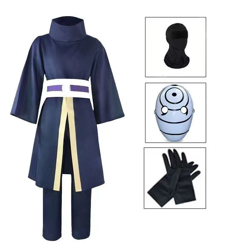 アニメうちはオビトコスプレ衣装ハロウィンコスチューム女性男性 - Men'S Kimono Accessories のレビューと価格