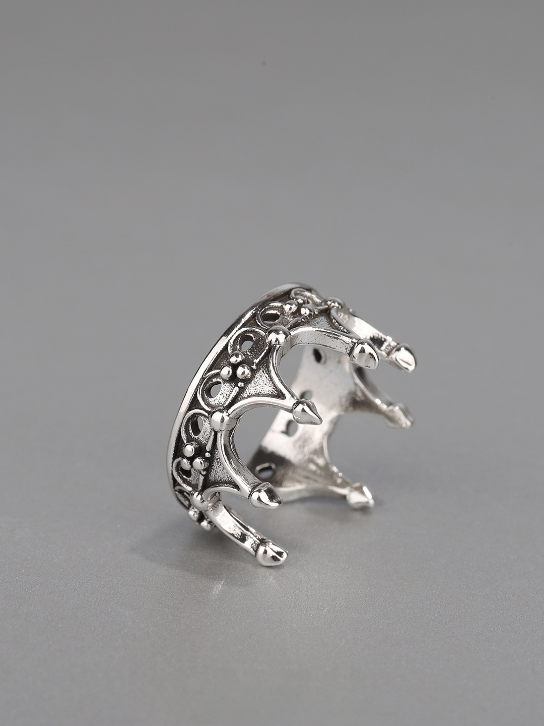 ゴシッククラウンリング調節可能なオープンデザイン男性用個性レ - Men Accessories Ring のレビューと価格