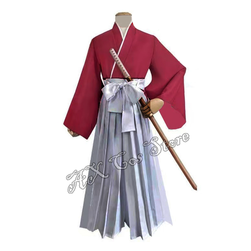 アニメるろうに剣心 柊剣心コスプレ衣装ウィッグサムライ制服剣 - Men'S Kimono Accessories のレビューと価格