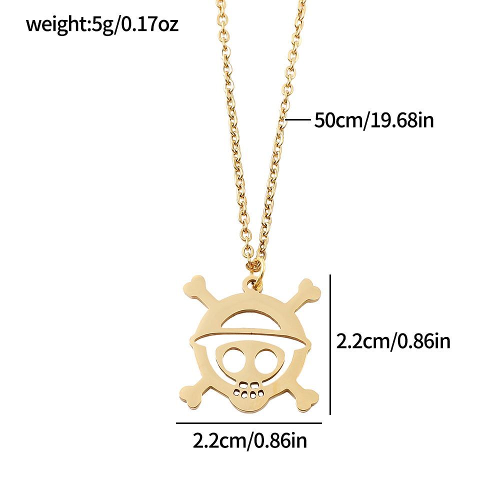 アニメスカル合金中空ペンダントネックレス日本の漫画漫画 2D - Men Accessories Necklace のレビューと価格