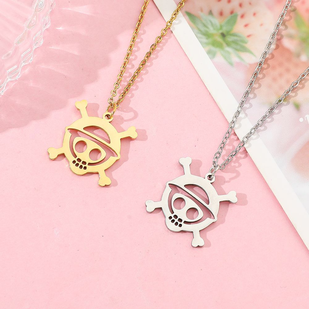 アニメスカル合金中空ペンダントネックレス日本の漫画漫画 2D - Men Accessories Necklace のレビューと価格