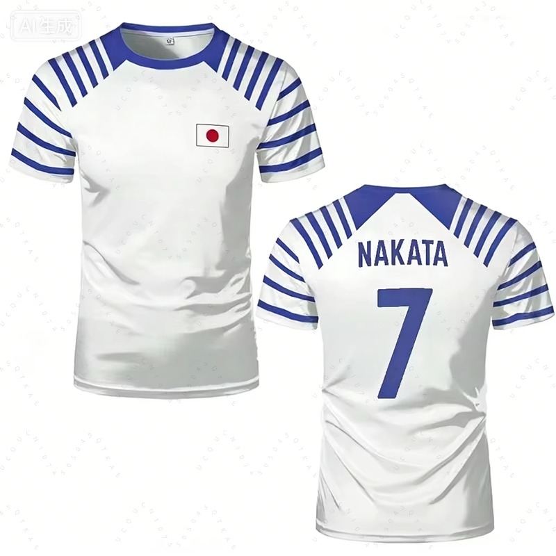 2026 ホットキャプテン翼アニメ男性女性 Tシャツ日本国旗 - Men Accessories Unique のレビューと価格