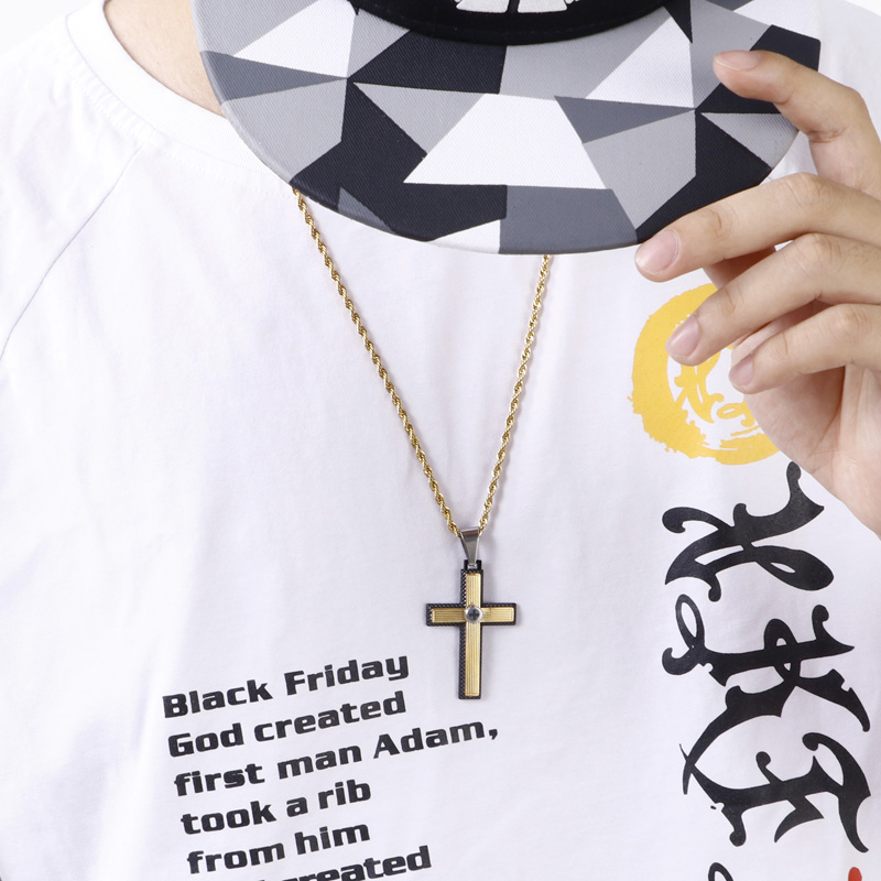 Kalen ヒップホップクロスペンダントネックレスメンズパン - Men Accessories Singapore のレビューと価格
