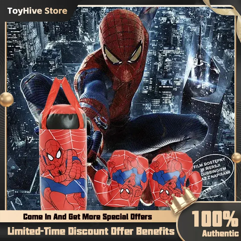 スパイダーマン子供用ミニボクシングセットグローブ+バッグアニ - Men Accessories Unique のレビューと価格