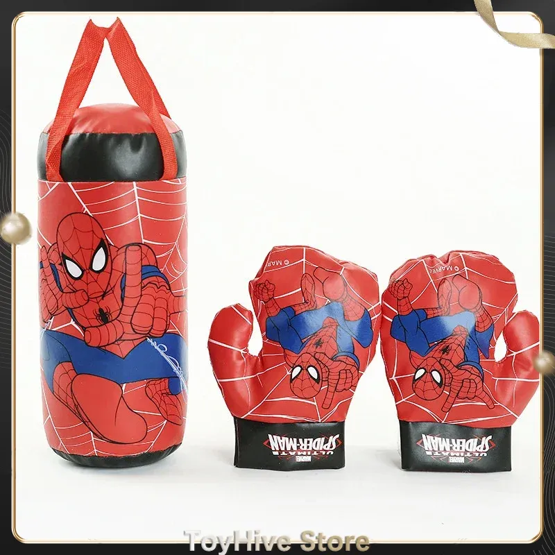 スパイダーマン子供用ミニボクシングセットグローブ+バッグアニ - Men Accessories Unique のレビューと価格