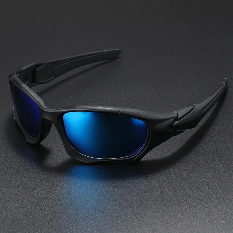 新しいアウトドアスポーツ偏光サングラス男性カーブカットフレー - Sunglasses Polarized Men のレビューと価格