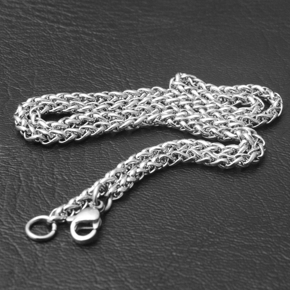 3 ミリメートル厚のステンレス鋼ツイストチェーンネックレス男 - Men Accessories Singapore のレビューと価格