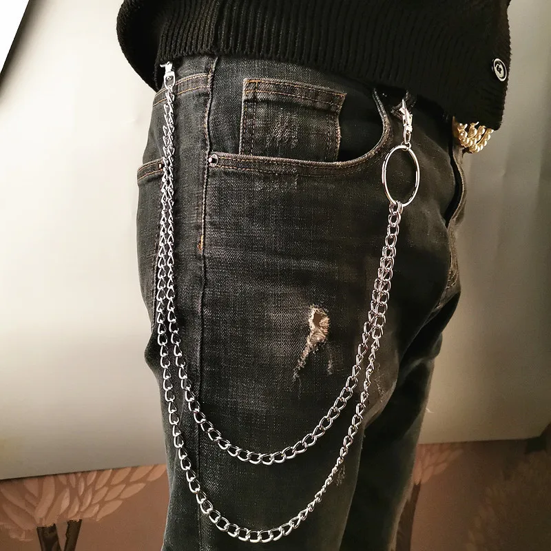 レイヤーメタルベルトチェーンパンクフックメタルウエストウォレ - Men'S Accessories Chain のレビューと価格