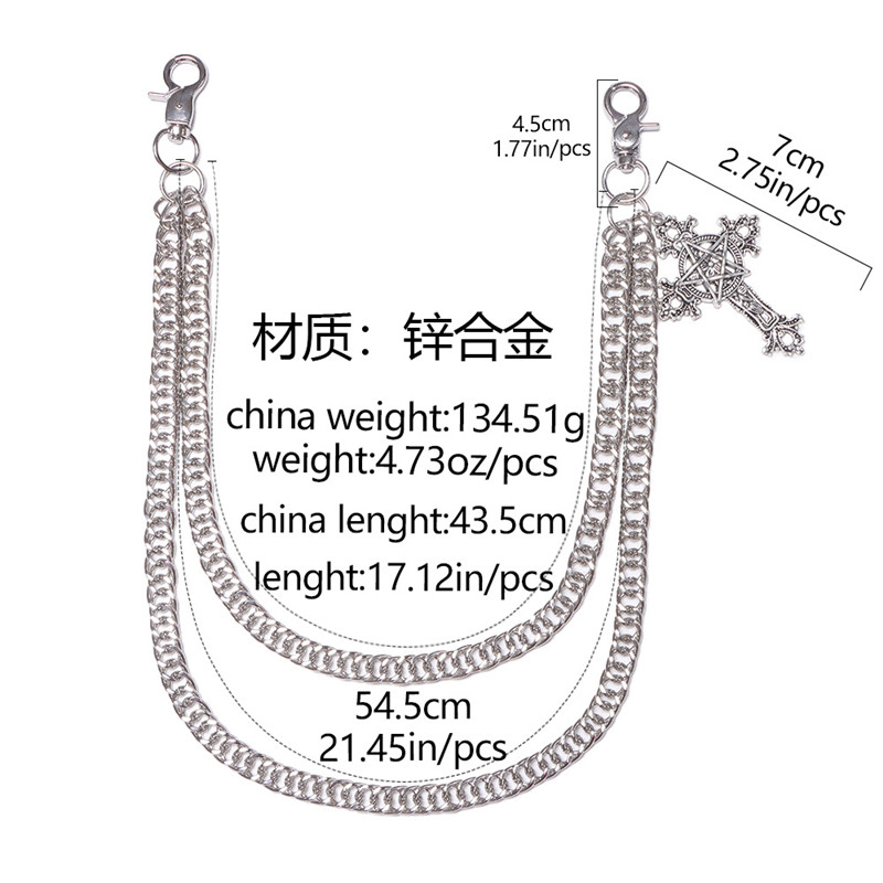 ファッションパンクメタルパンツチェーンヒップホップウエストチ - Men Accessories All のレビューと価格