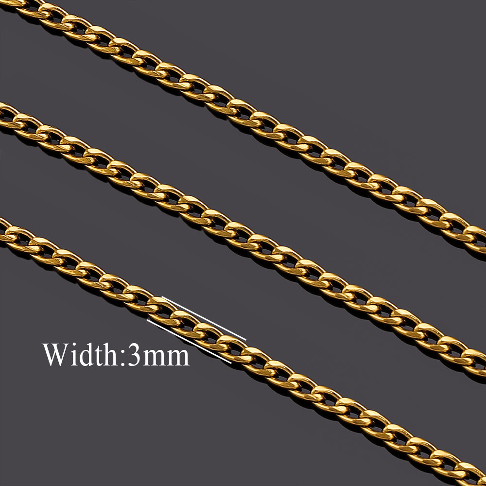 2メートルステンレス鋼リップNKロングクロスチェーン、ジュエ - Men'S Accessories Chain のレビューと価格