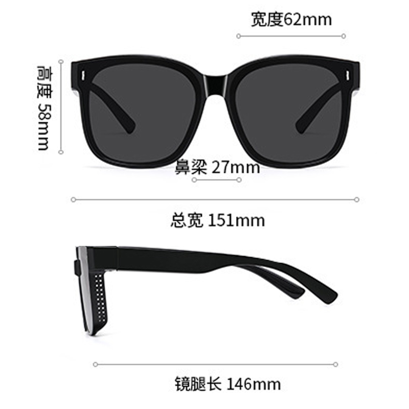 男性女性偏光 TR90 カバーサングラスオーバーグラス軽量快 - Sunglasses Polarized Men のレビューと価格