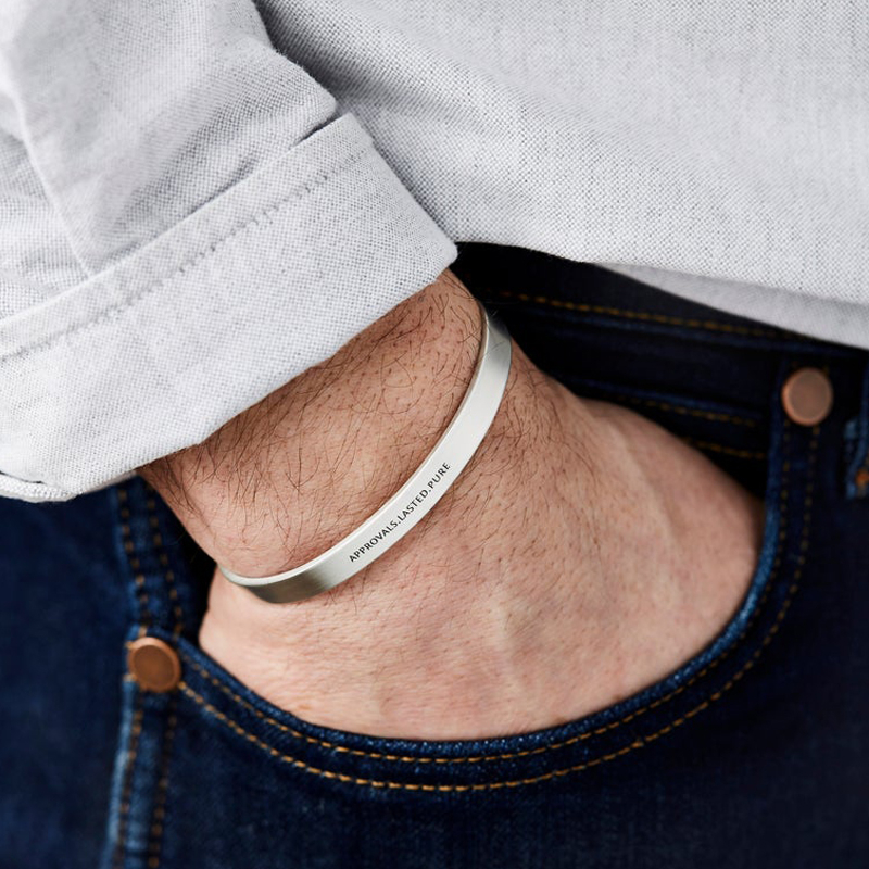 男性と女性のための彫刻のブレスレット,4〜8mmのステンレス - Men Accessories All のレビューと価格
