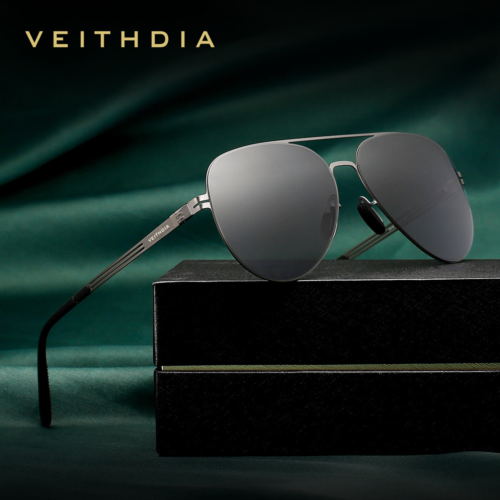 VEITHDIA ファッションナイロンパイロットサングラスス - Sunglasses Polarized Men のレビューと価格