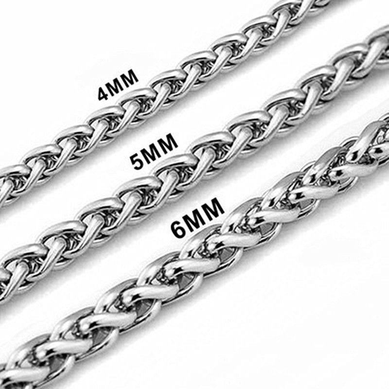 HNSP シンプルステンレススチールツイストロープチェーンハ - Men Accessories Singapore のレビューと価格