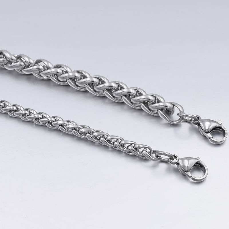HNSP シンプルステンレススチールツイストロープチェーンハ - Men Accessories Singapore のレビューと価格