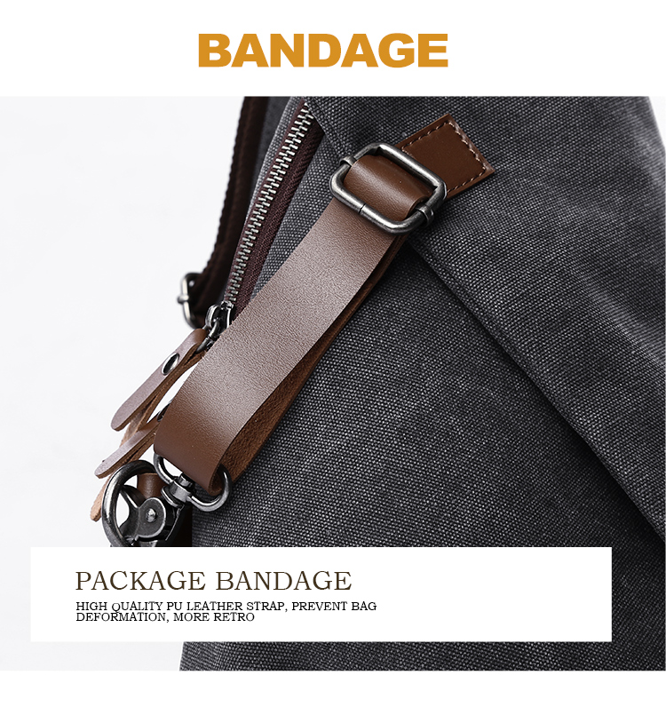 MTE ELAN 大容量レトロキャンバススリングバッグ男性革 - Men Accessories For Travel のレビューと価格