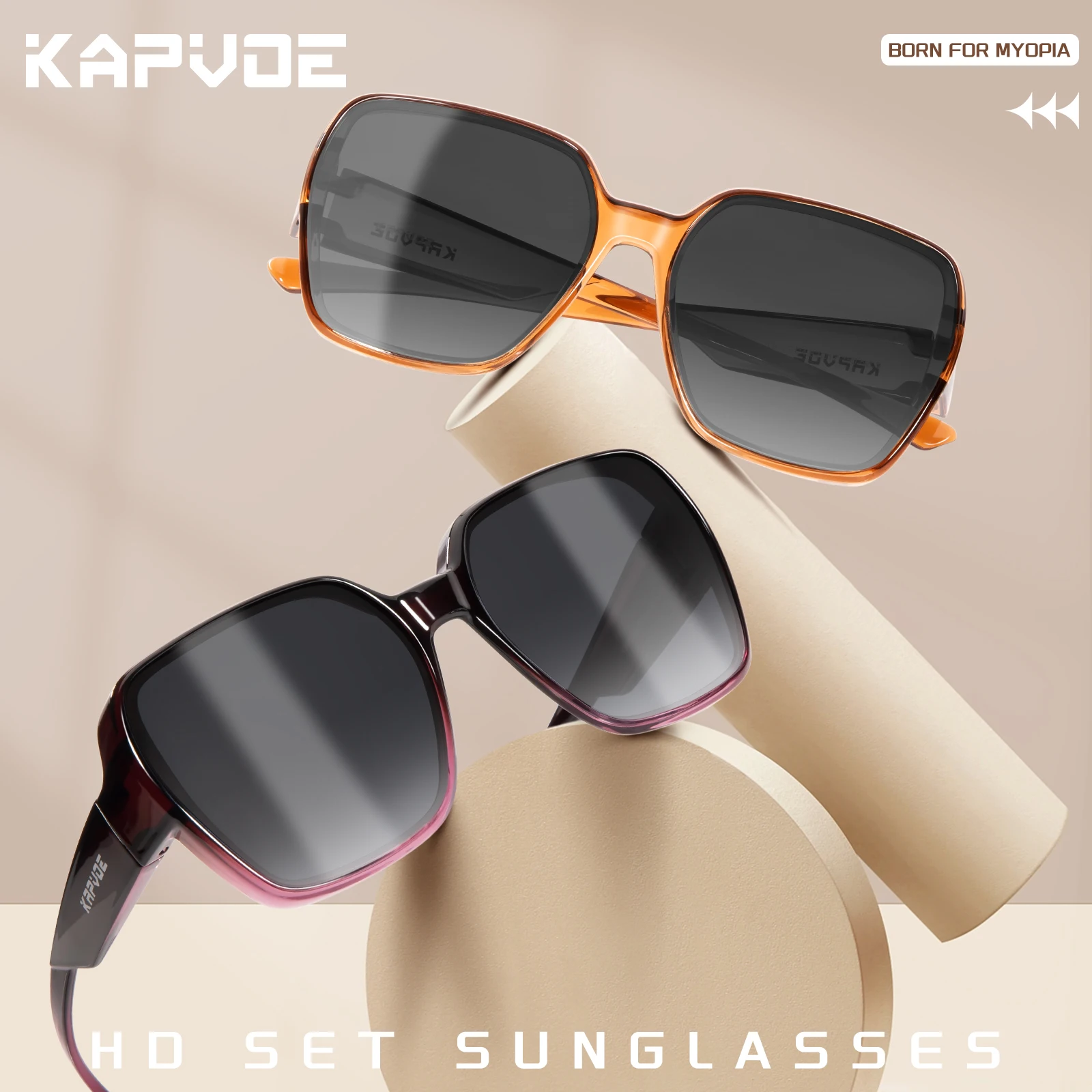 Kapvoe フィットオーバーサングラス 特大スクエア偏光近 - Sunglasses Polarized Men のレビューと価格