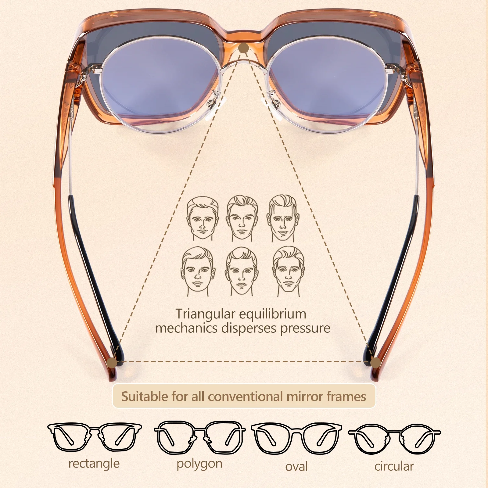 Kapvoe フィットオーバーサングラス 特大スクエア偏光近 - Sunglasses Polarized Men のレビューと価格