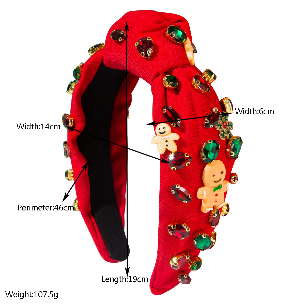 クリスマスジンジャーブレッドマンヘアバンド赤緑お祝いヘッドフ - Men Accessories Shop のレビューと価格
