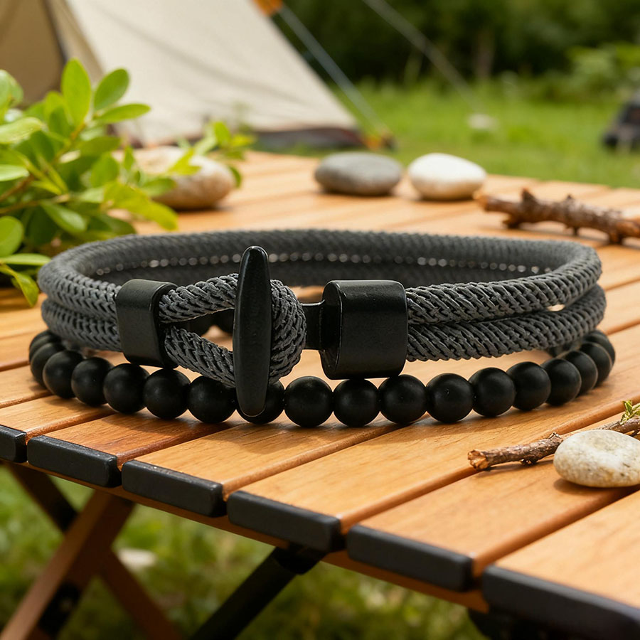 ユニークなアンカー 2 個セット男性ブレスレットセットアパレ - Men Accessories Unique のレビューと価格