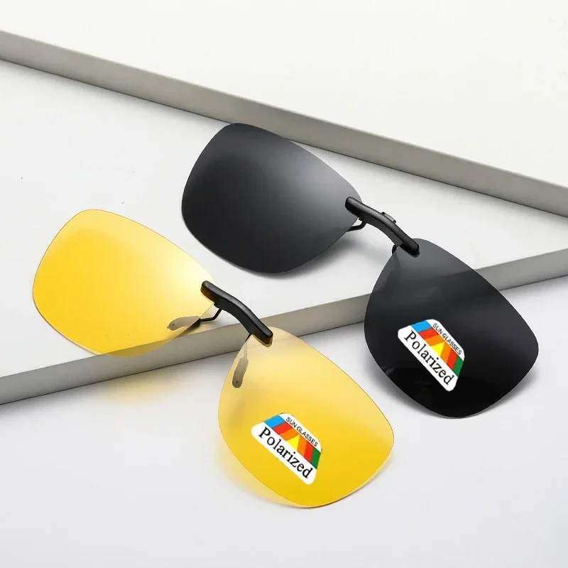 新しいスクエアクリップオンサングラス女性偏光レンズ UV40 - Sunglasses Polarized Men のレビューと価格