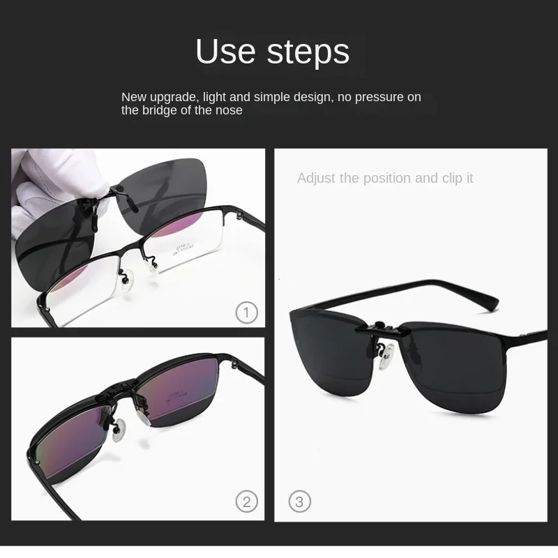 新しいスクエアクリップオンサングラス女性偏光レンズ UV40 - Sunglasses Polarized Men のレビューと価格