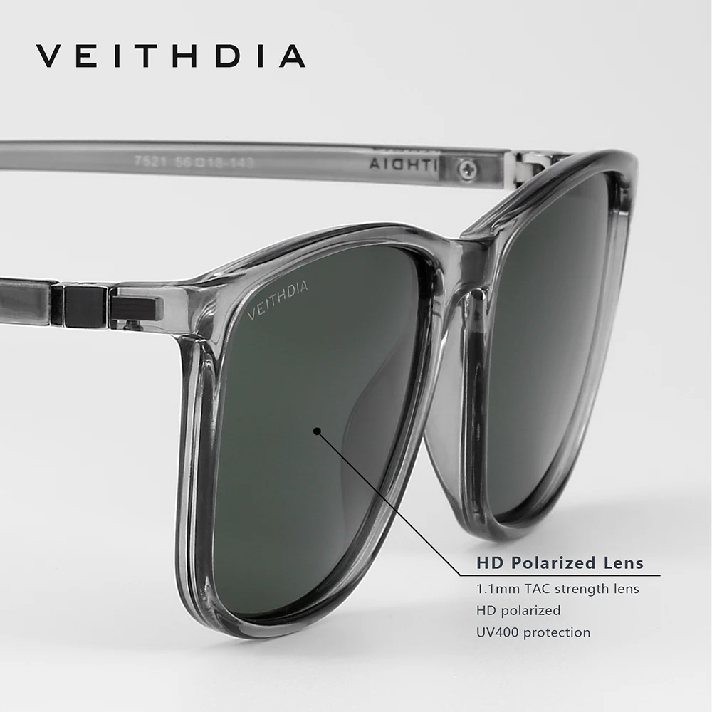 VEITHDIA ブランドスクエアファッションサングラス T - Sunglasses Polarized Men のレビューと価格
