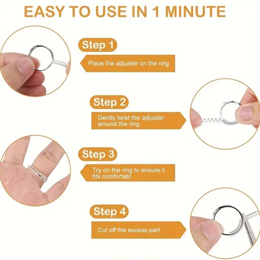 4/8個-リングサイズ調整器-目に見えないリングプロテクター - Men Accessories Ring のレビューと価格