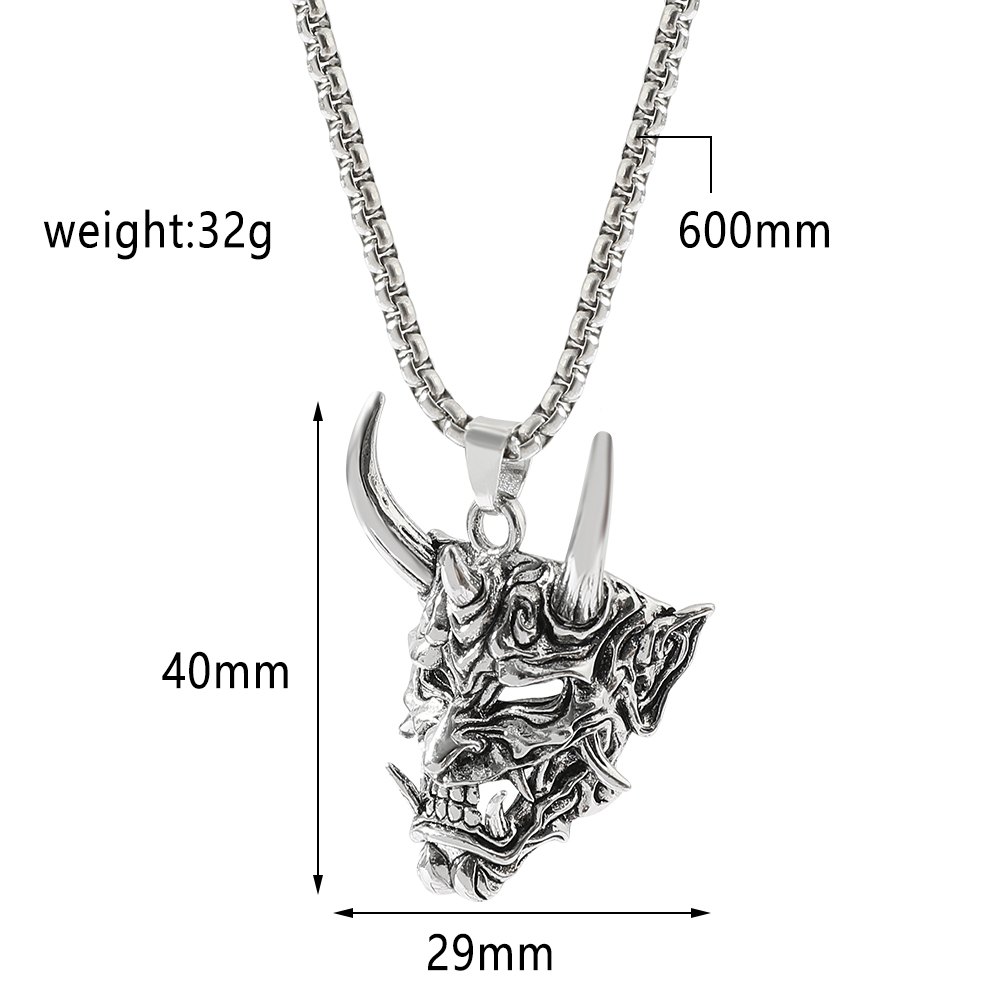 ハンサムラスカルゴーストマスクペンダントネックレスゴールド& - Men Accessories Necklace のレビューと価格
