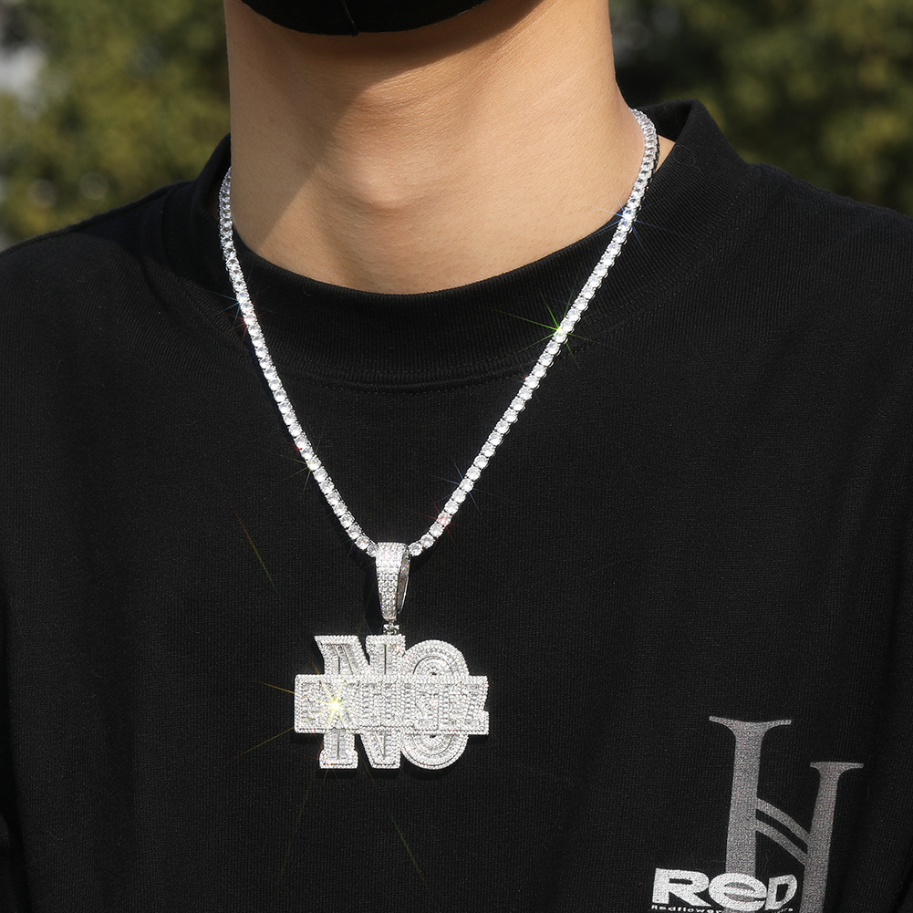 ニッチデザインアルファベットヒップホップネックレス男性用個性 - Men Accessories Singapore のレビューと価格