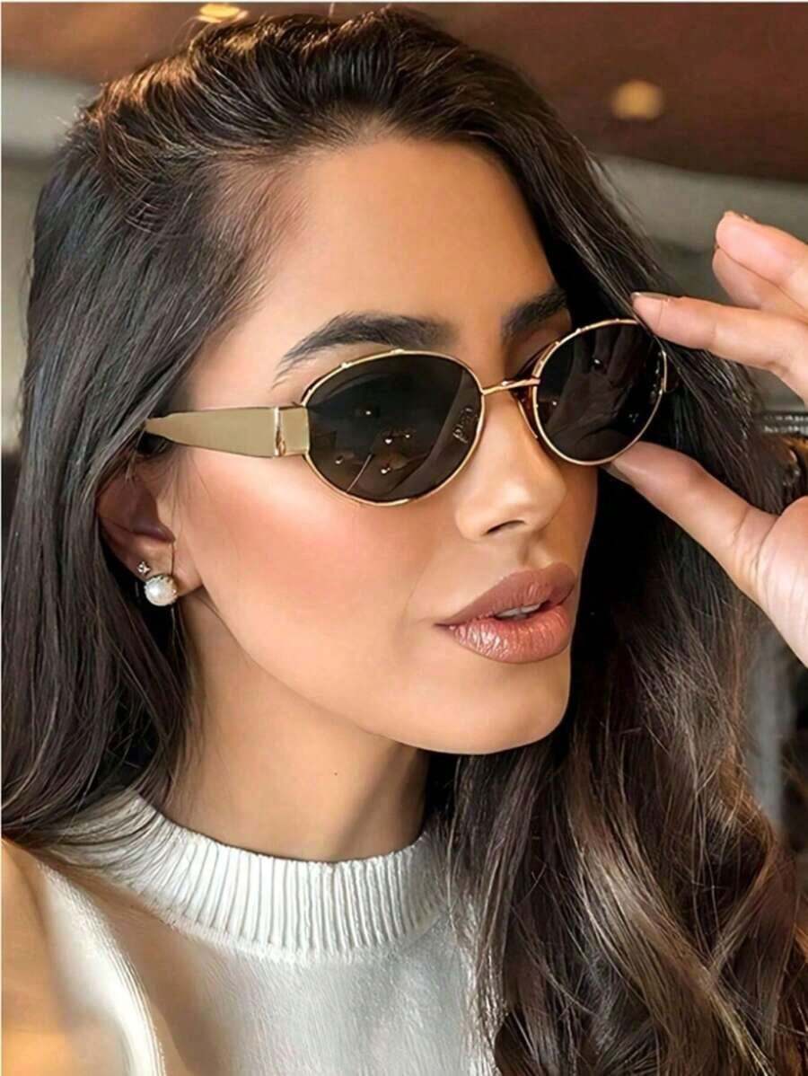 新しいレトロなハイエンドメタルオーバルスモールフレームファッ - Sunglasses Polarized Men のレビューと価格