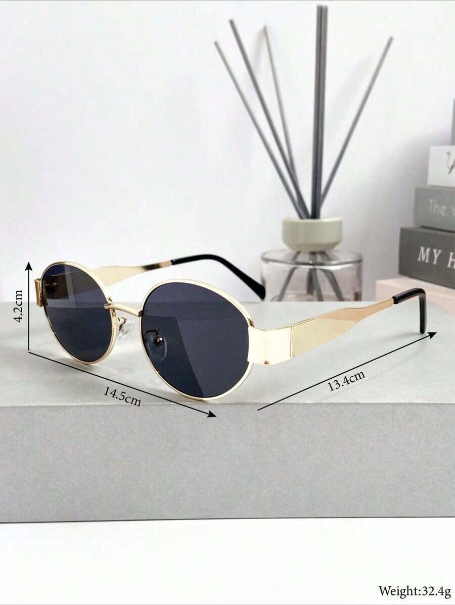 新しいレトロなハイエンドメタルオーバルスモールフレームファッ - Sunglasses Polarized Men のレビューと価格