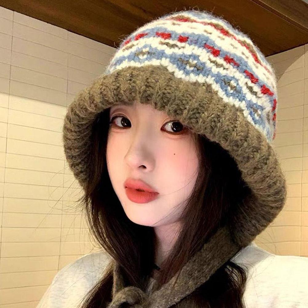 暖かいニットビーニーハット冬用キャップ女性男性用エスニックレ - Men Accessories Shop のレビューと価格