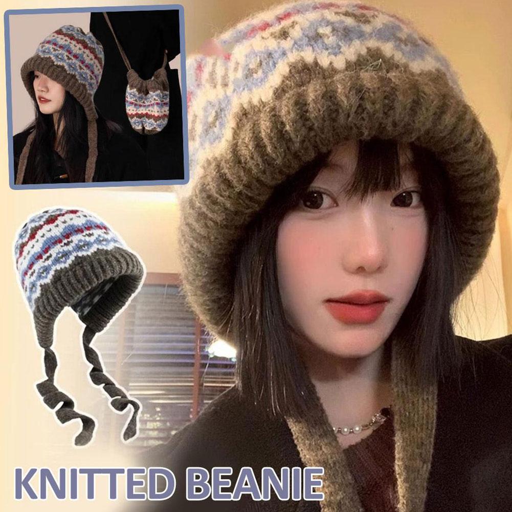 暖かいニットビーニーハット冬用キャップ女性男性用エスニックレ - Men Accessories Shop のレビューと価格
