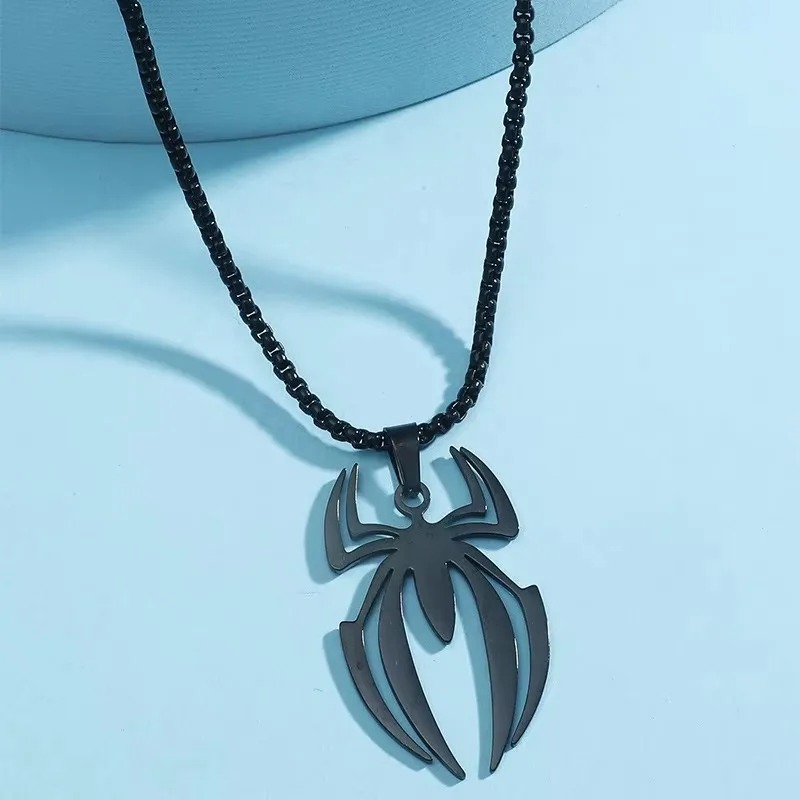 ゴシックスパイダーシェイプネックレスステンレス鋼ペンダントチ - Men'S Accessories Chain のレビューと価格