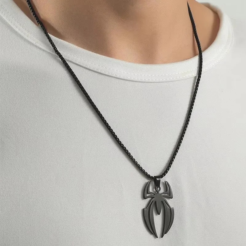 ゴシックスパイダーシェイプネックレスステンレス鋼ペンダントチ - Men'S Accessories Chain のレビューと価格