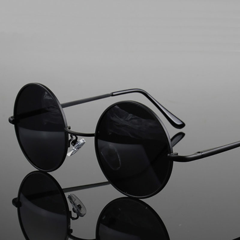 レトロヴィンテージラウンドサングラス男性ブランドデザイナーサ - Sunglasses Polarized Men のレビューと価格